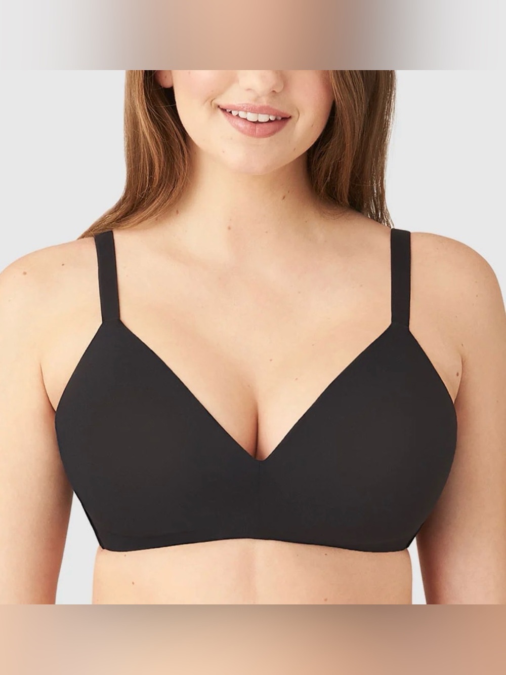 Wacoal 852189 Women’s 36A How Perfect Wire Free T-Shirt Bra NWOT Black